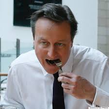 David Cameron Has Bacon Sandwich Moment Eating Haggis On General Election  2015 Campaign Trail