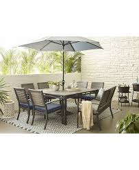 Whether you are looking to replace your current dining set or buy furniture for the very first time, we've got it covered with an exclusive range of beautiful tables and chairs. Furniture Harlough Ii 8 Pc Outdoor Dining Set 62 Square Dining Table 6 Dining Chairs And 1 Dining Bench With Sunbrella Cushions Created For Macy S Reviews Furniture Macy S