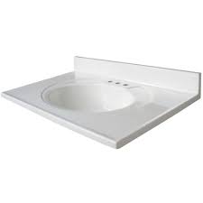 See our wide selection of vanity tops including solid surface, quartz, granite and cultured marble. Glacier Bay Newport 31 In Cultured Marble Vanity Top With Sink In White N31gb W The Home Depot