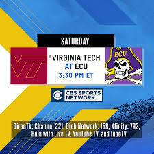 Get 200+ of your favorite dish tv channels and programs from now you can customize your dish channels package to add more movies, sports, tv shows for kids, even hunting and fishing channels for the. Vt At Ecu Is On Cbs Sports Network The Key Play