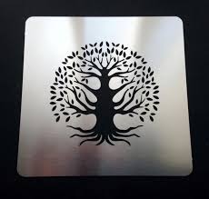 Set of tree leaves reusable stencil a3 a4 a5 art romantic shabby chic / leaves. Tree Of Life Stencil Metal Monkey