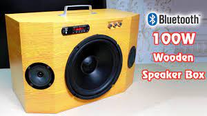 How To Make 100w Wooden Bluetooth Speaker Box Youtube Speaker Box Bluetooth Speaker Box Speaker Box Diy