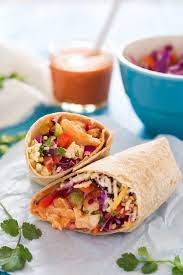 Hot Spicy Thai Chicken Wrap Chicken Wraps Thai Chicken Wraps Wraps Recipes Healthy