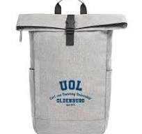 Rolltop Notebook Rucksack College, hellgrau
