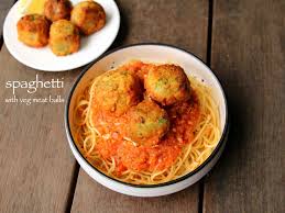 Spaghetti Recipe Vegetarian Spagetti Recipe With Veg Meat Balls Recipe Spagetti Recipe Vegetarian Recipes Sphagetti Recipe