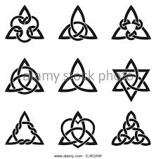 The celtic tattoo design features a trinity symbol at its center, which consists of three parts meant to symbolize eternal life, everlasting love and in the outer ring of the celtic tattoo idea, there is a celtic knot pattern that is split up into four sections. 9 Simple Knot Tattoo Designs