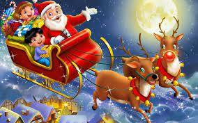 Christmas Cards Kids Merry Christmas Pictures Santa Claus Wallpaper