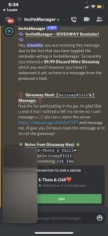 The bot consists of moderation and fun commands for everyone to use! Nsfw Discord Nitro Giveaway Scam Includes Server To Flood Scams Scammer Info
