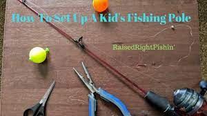 Lift the bale arm and pull the thread. How To Set Up A Kid S Fishing Pole Youtube