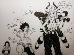 In the manga, this was only mentioned. ãƒªãƒƒã‚¯29 On Instagram Spoiler Alert Just A Quick Manga I Can T Resist Drawing Her Yamato From One Piece Chp One Piece Manga One Piece Luffy One Piece Anime