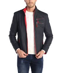 Sir Raymond Tailor Navy Leather Jacket