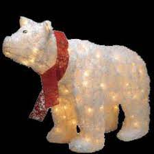 Perfect for all home accents indoor and outdoor; Outdoor Lighted Polar Bear