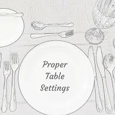 Table Setting Etiquette Table Setting Etiquette Proper Table Setting Table Settings