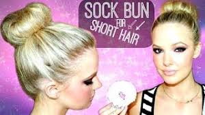 From top knots to two buns, discover different trends and tutorials on how to make a bun with short hair! Sock Bun For Short To Medium Hair Tutorial Immallorybrooke Youtube