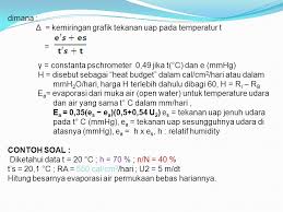 Peralatan lab distilasi fraksional dengan karya turunan: Evaporasi Evaporasi Atau Penguapan Adalah Proses Pertukaran Transfer Air Dari Permukaan Bebas Free Water Surface Dari Muka Tanah Atau Dari Ppt Download