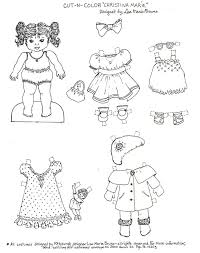 Coloring before cutting is easier so the kid's don't have to try and hold small pieces. Paper Doll Coloring Page Novocom Top