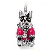 French Pink Bulldog Pendant Thomas Sabo Charm