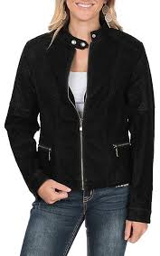 Fornia Women S Black Faux Leather Motorcycle Jacket Cavender S Jackets Outerwear Women Western Jacket