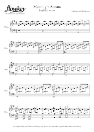 This is a simplified and shortened version of a part of the moonlight sonata by beethoven for easy piano solo. Ludwig Van Beethoven Free Piano Sheet Music From Flowkey Learn Piano The Simplest Way With Flowkey Com En Learn Piano Piano Lessons For Beginners Jazz Piano