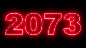 2073 neon line text. Abstract 2073 neon text animation, Concept of new year  beginning, happy celebration, festival, new life, growth of business,  investment, finance, innovation. 4k animation
