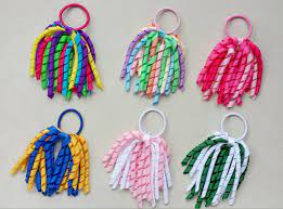 It took a bit of effort to get the needle through the area that had been hot glued, and i think i probably could have just hot glued the curly ribbons onto the rainbow ribbon. 50pcs Baby 5inch O A Korker Ponytail Streamers Hair Ties Bows Flowers Elastic Corker Curly Ribbon Hair Bobbles Accessories Pd002 Bow Hair Baby Accessories Accessoriesaccessories Hair Accessories Aliexpress