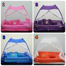 Ukurannya 90 x 50 cm. Kasur Tenda Kelambu Twill Polka Babybess Tempat Tidur Bayi Shopee Indonesia