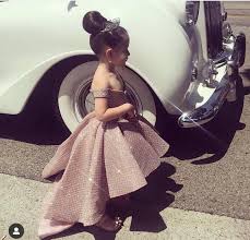 Champagne Flower Girl Dresses 2019 High Low Glitter Kids Prom Dress Pageant Little Girl Dress Silhouett Kids Prom Dresses Dresses Kids Girl Little Girl Dresses