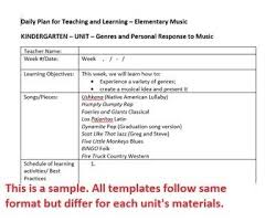 Kindergarten Unit Plan Template Genres Arkansas Lesson Plan Grade Templat In 2020 Music Lesson Plans Elementary Music Lesson Plans Elementary Music Lessons
