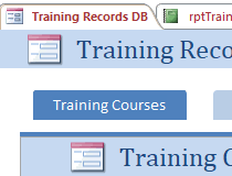 Add employee training / courses details: Download Employee Training Plan And Record Access Database Templates 1 0