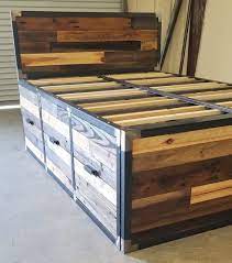 They can play a big role in your overall sleep quality too. Industrial Platform Bed Reclaimed Wood Platform Bed Etsy Pallet Diy Rustic Wood Bed Diy Home Decor On A Budget