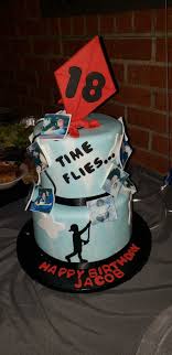 Son Birthday Cake For 18 Year Old Boy How Time Flies 18th Birthday Cake Was A Big Hit At My Sons 18th Birthday Party Boys 18th Birthday Cake 18th Birthday Cake Birthday Cake Kids Boys