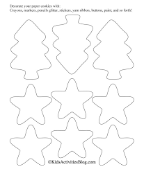 Five different shapes of cookies. Cute Christmas Printables Cookie Decorating Set Kids Activities Blog