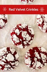 Red Velvet Crinkles Just Add Sprinkles Recipe Red Velvet Crinkles Red Velvet Cookies Red Velvet Desserts