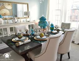 Lucky for you, i did finish my pretty, peacock blue dining room before the summer even started. Peacock Inspired Dining Room And Tablescape Kelley Nan