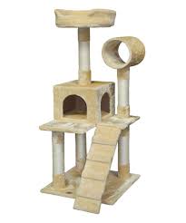 go pet club beige white five level cat condo scratcher kedi