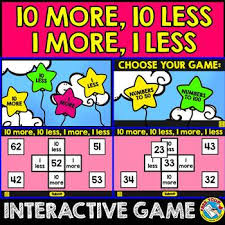 10 More 10 Less Game Hundreds Chart Activity Puzzle Digital