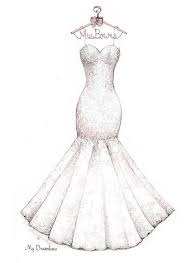 Wedding Dress Sketch Paper Anniversary Gifts For Her Wedding Gifts From Groom To Bride First A Wedding Dress Sketches Dress Sketches Fashion Sketches Dresses