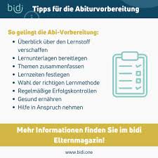 Sollte man da jetzt schon anfangen oder ist das noch zu früh. Bidi Eltern Magazin 10 Tipps Fur Die Abiturvorbereitung