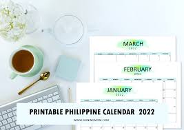 2022 calendar philippines with holidays free printable