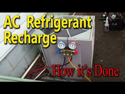 A diy how to on recharging an automotive air conditioning system. Central Air Conditioner Freon Recharge How It S Done Youtube