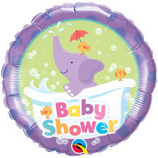 Perfect for your elephant baby shower themed party! Purple Elephant Baby Shower Round Foil Balloon Inflated Let S Party