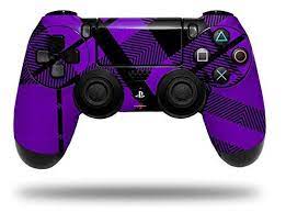 Purple Plaid Decal Style Wrap Skin Fits Sony Ps4 Dualshock Controller Controller Not Included By Wraptors Ps4 Dualshock Controller Dualshock Playstation Games