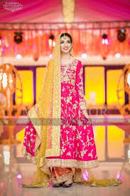 Mehndi Dress Pakistani In Shokin Pink Orange Yellow Color Model M 1659 Mehndi Dress Pakistani Mehndi Dress Bridal Mehndi Dresses