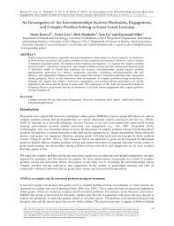 Maybe you would like to learn more about one of these? Pdf An Investigation Of The Interrelationships Between Motivation Engagement And Complex Problem Solving In Game Based Learning
