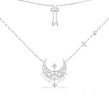 Great prices convenient shopping premium brands. Verstellbare Halskette Mit Mond Und Sternmotiv Silber Apm Monaco