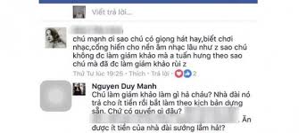 Facebook của ca sĩ duy mạnh đã đăng nhiều thông tin không đúng với thuần phong mỹ tục, nhục mạ phụ nữ; Phat Ngon Sá»'c Hom Nay Thanh Lam Duy Máº¡nh Noi Ä'ung Hay Váº¡ Miá»‡ng