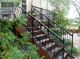 Spaceup step handrail fit for 2 or 3 steps wrought iron handrail for outdoor steps matte black stair railings with installation kit 4.5 out of 5 stars 2 $214.99 $ 214. Wrought Iron Railing Custom And Pre Designed Anderson Ironworks