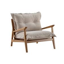 Poltrona Zurick em Madeira Maciça C/Almofadas Soltas - Móveis Gruber