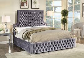 There is basic assembly required on this bed. If 5600 Grey Velvet Upholstered Bed Furtado Furniture