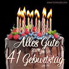 Browse zum geburtstag images, pictures, images, gifs, and films on photobucket. Alles Gute Zum 41 Geburtstag Schokoladenkuchen Gif Herunterladen Auf Funimada Com